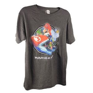 Nintendo Mario Kart T Shirt largeGrey Short‎ Sleeve Licensed tee
video game
